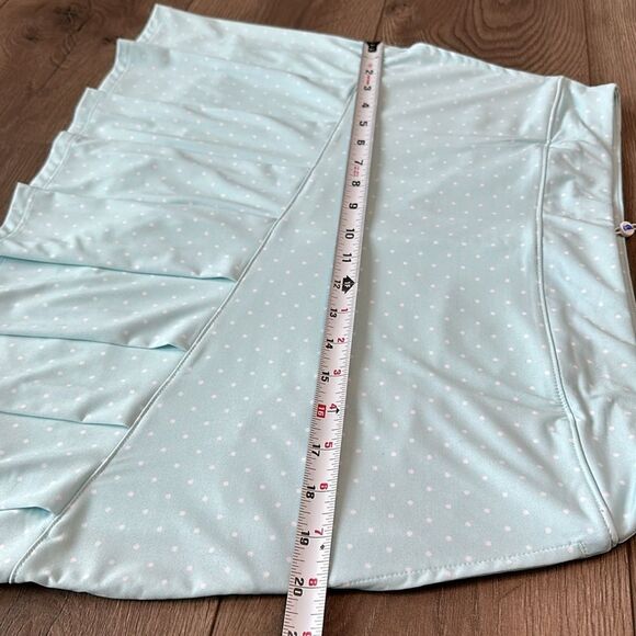 Sport Haley 17” High Rise Pleated Blue Dot Golf Skirt Size Medium - Picture 8 of 11